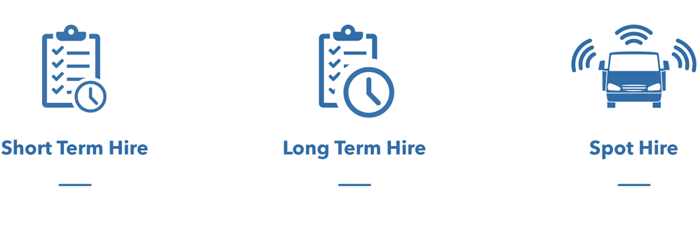 Short term hire, Long Term Hire, Spot Hire